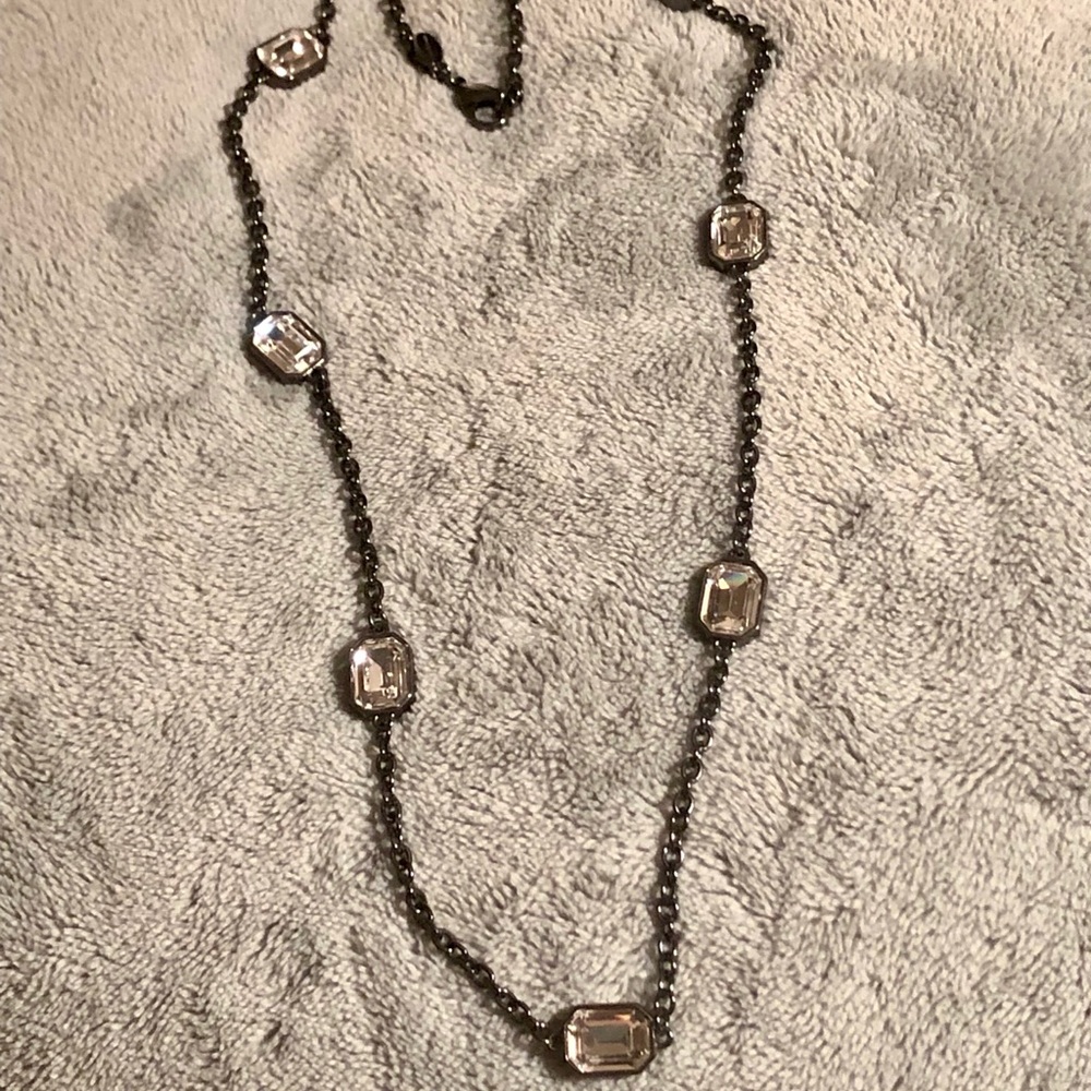 Ann Taylor necklace. Gun metal color